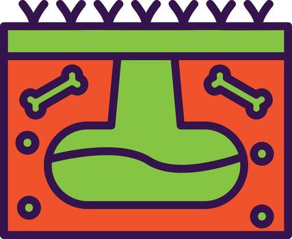 diseño de icono de vector fósil