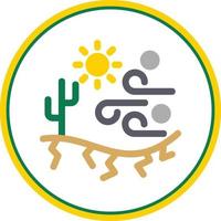 Desert Weather Filled Icon vector