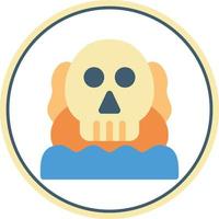 icono lleno de isla calavera vector