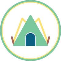 Desert Camp Filled Icon vector