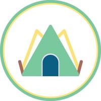 Desert Camp Filled Icon vector