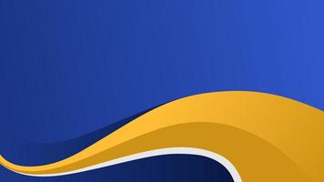 yellow and blue abstract gradient background with wavy shape. vector background Illustration.