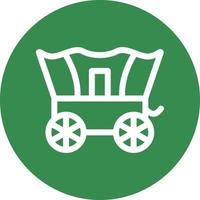 Desert Carriage Filled Icon vector