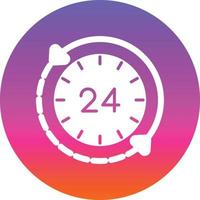 24 Hours Vector Icon Design