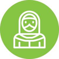 Female Bedouin Filled Icon vector