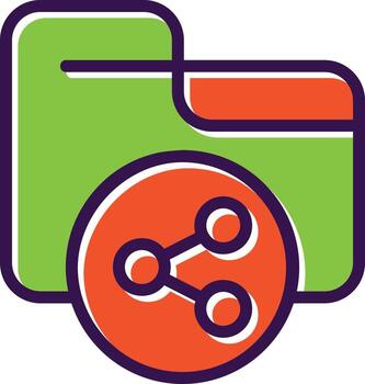 Shared Folder Vector Icon Design