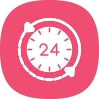 24 Hours Vector Icon Design