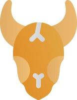 Bull Skull Filled Icon vector