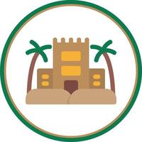 Desert Palace Filled Icon vector