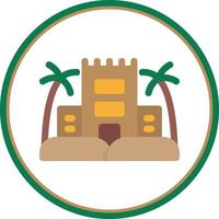 Desert Palace Filled Icon vector