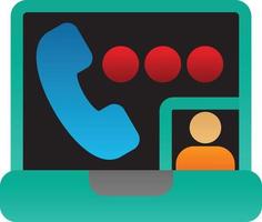 Video Call Vector Icon Design