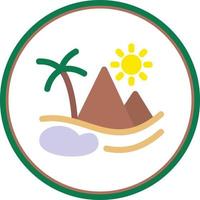 Desert Oasis Filled Icon vector