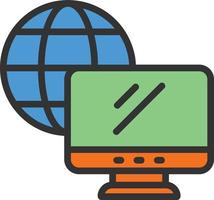 Remote Working Vector Icon Design