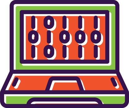 diseño de icono de vector de código binario