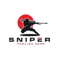 sniper vector illustration logo design