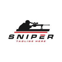 sniper vector illustration logo design