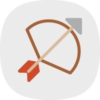 Bow Arrow Filled Icon vector