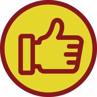 Thumbs Up Vector Icon Design