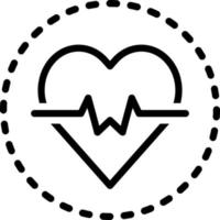 line icon for heard vector