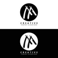 Barbershop Logo Vector Stylish Hair Design For Haircut, With Scissors And Shaver