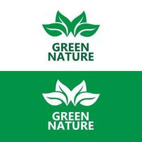 Leaf Logo Vector Eco Energy Symbol With Natural Green Color Design For Organic Recycling Technology.