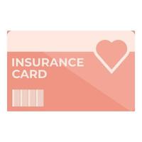 Insurance card icon cartoon vector. Medical care vector