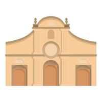 vector de dibujos animados de icono de la iglesia de filipinas. viajes culturales