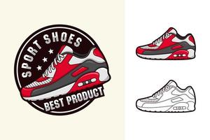 zapatos deportivos mejor colección de logotipos de diseño de vectores de productos