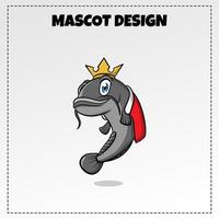 food logo Catfish mascot illustration vector design