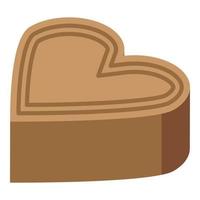 Heart chocolate icon isometric vector. Bakery candy vector