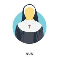 Trendy Nun Concepts vector