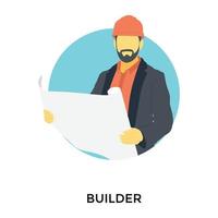 Trendy Builder Concepts vector