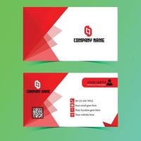 Business Card Design. Red  Business Card Design Vector Template.