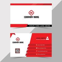 Business Card Design Template. Red and Black Business Card Design Vector. vector