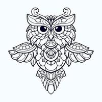 Beautiful Owl mandala arts isolated on white background vector