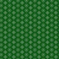 Snowflakes seamless pattern on green background. Hand drawn winter repeat backdrop. Doodle Christmas, New Year snowflakes vector design for fabric, textile, paper, wrapping