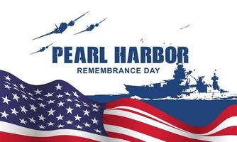 Pearl Harbor Remembrance Day Background. Vector Illustration.