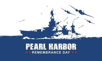 antecedentes del día del recuerdo de Pearl Harbor. ilustración vectorial vector