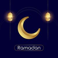 ramadan Background Design. Greeting Card, Banner, Poster. Vector Illustration.