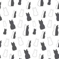 Seamless pattern from outline short sleeve summer dresses in trendy gray shades. Abstract background vector