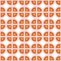 Seamless Ornamental pattern of simple geometric shapes in trendy bright color composition. Isolate vector