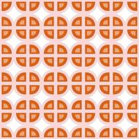 Seamless Ornamental pattern of simple geometric shapes in trendy bright color composition. Isolate vector