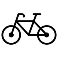 icono de línea de bicicleta sobre fondo blanco vector