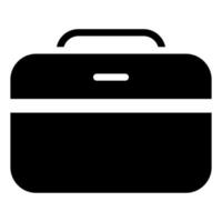 Glyph suitcase icon on white background vector