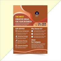 Corporate Business Flyer Design Template for your business.Easy to Customize every File. vector