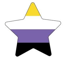 Non-Binary pride community flag, LGBT symbol. Sexual minorities identity. illustration vector