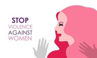 ilustración del día internacional para la eliminación de la violencia contra la mujer vector