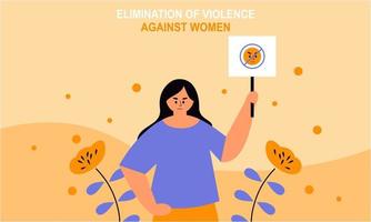 International day for the elimination of violence against women illustration vector