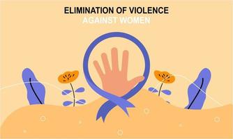 ilustración del día internacional para la eliminación de la violencia contra la mujer vector