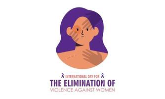 ilustración del día internacional para la eliminación de la violencia contra la mujer vector